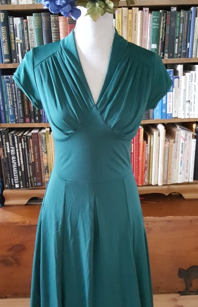 Emerald Green 40's style dress.